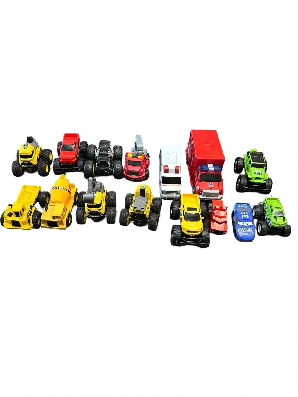 Lot Of 15 Toy Trucks Construction Vehicles Collection Set Play Cars